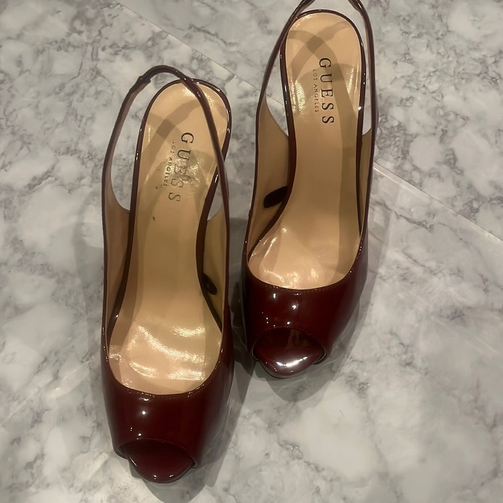 Guess red high heel shoe size 9M